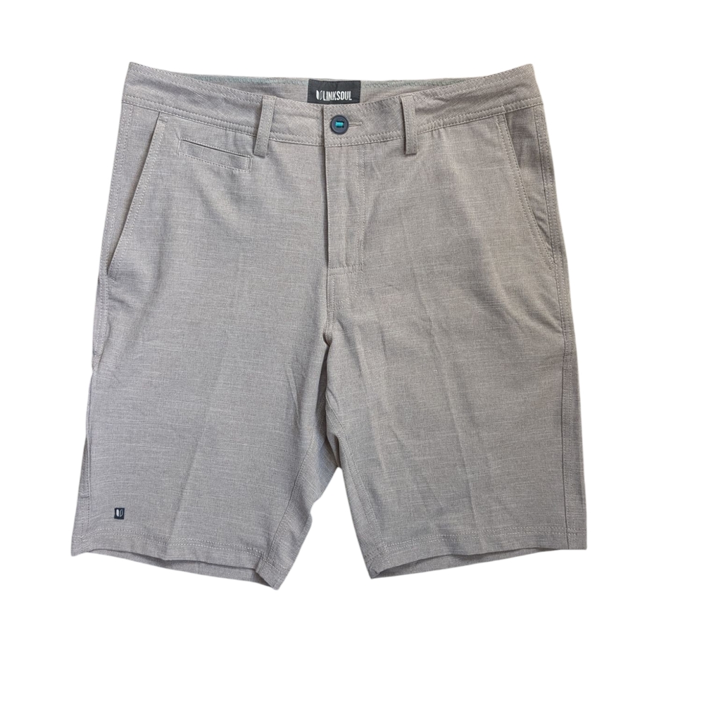 Linksoul Gray Flat Front Shorts with Lightweight Fabric